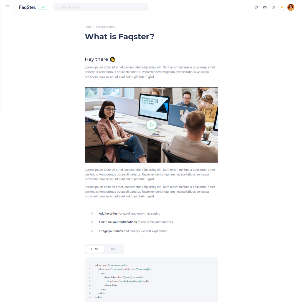 Faqster by Css Ninja